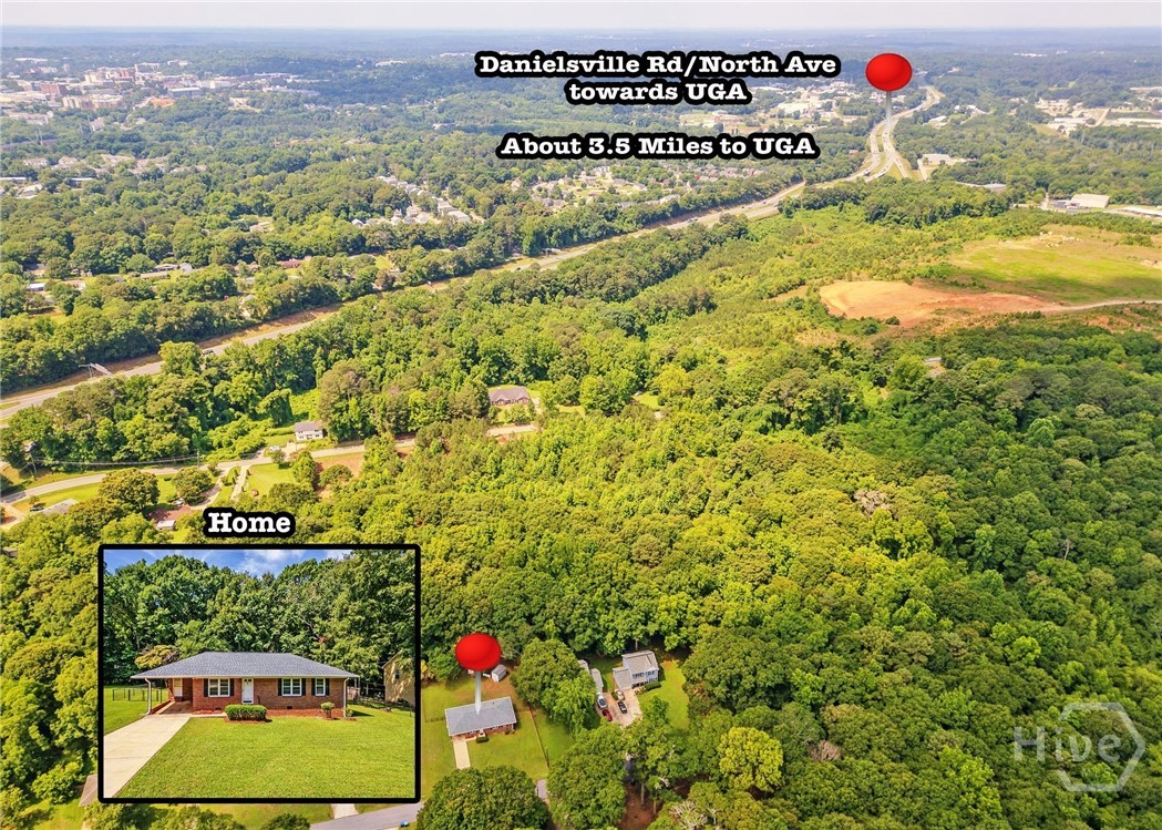 155 Freeman Circle Athens, GA 30601 - Photo 27 of 34 Aeirial View 3.5 mi to UGA