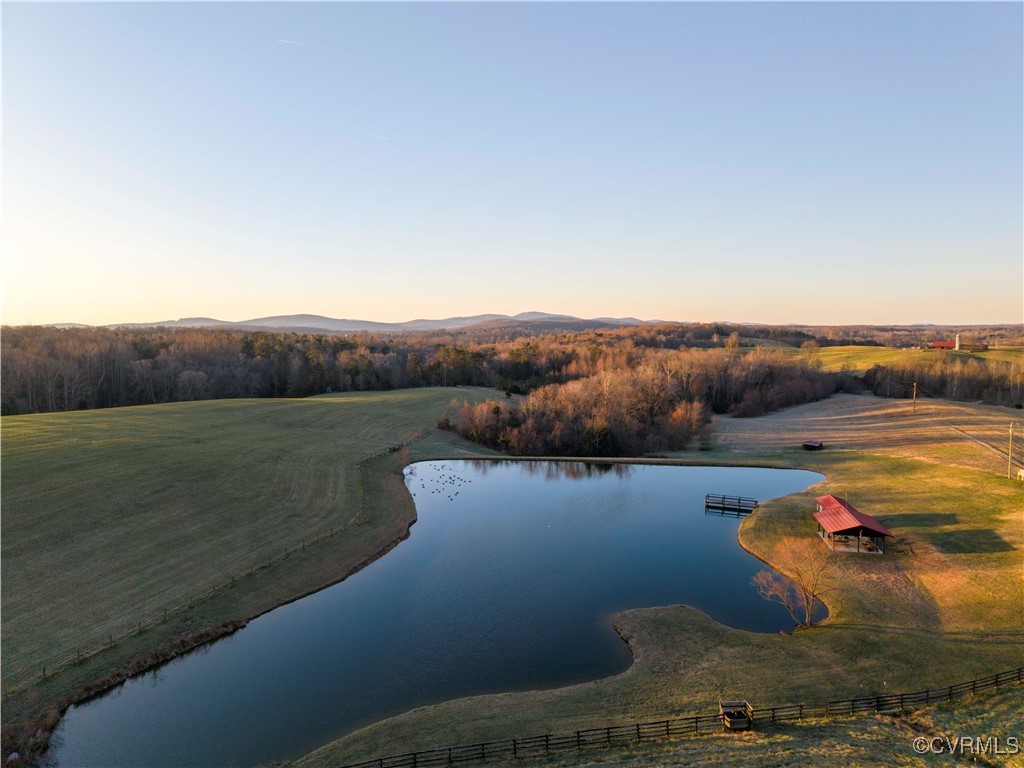 2427 South Blue Ridge Turnpike Rochelle, VA 22738 - Photo 35 of 50 Aerial view at dusk featuring a rural view and a w