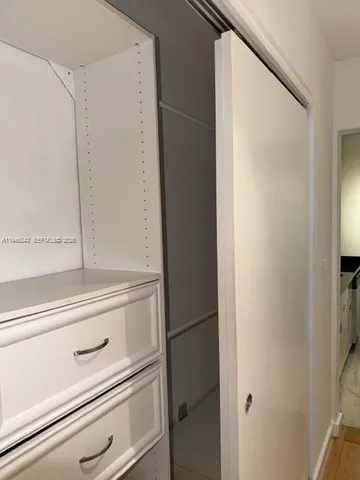 a close view of closet