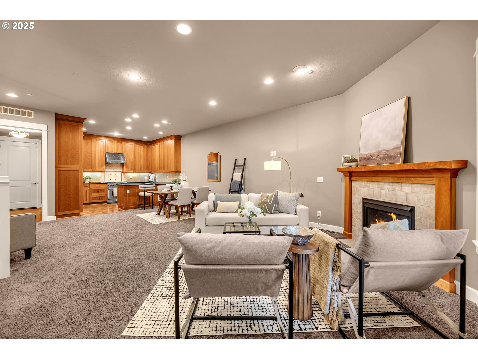 4029 Northwest 77th Avenue Camas, WA 98607 - Photo 4 of 33 a living room with furniture and a fireplace