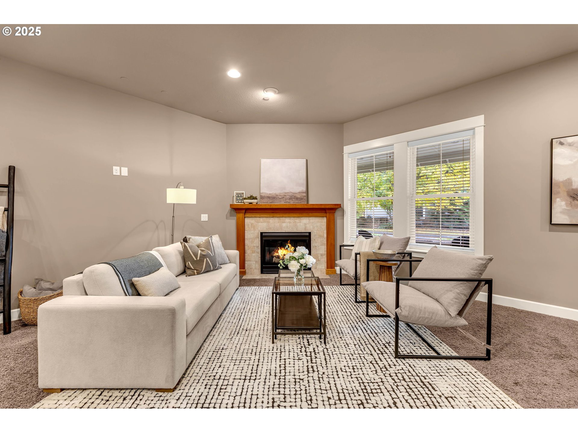 4029 Northwest 77th Avenue Camas, WA 98607 - Photo 5 of 33 a living room with furniture and a fireplace