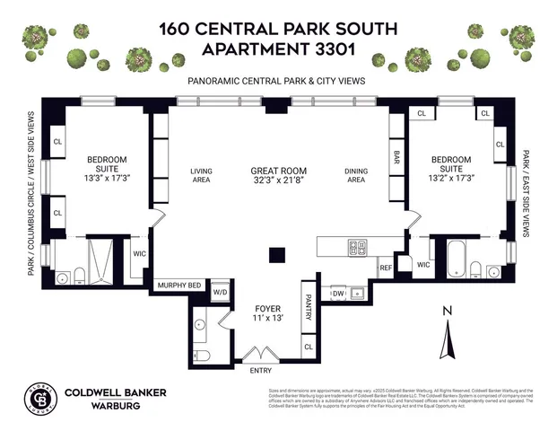 $40,000 | 160 Central Park South, Unit 3301 | Central Park South