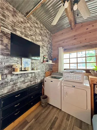 a kitchen with a stove and a microwave