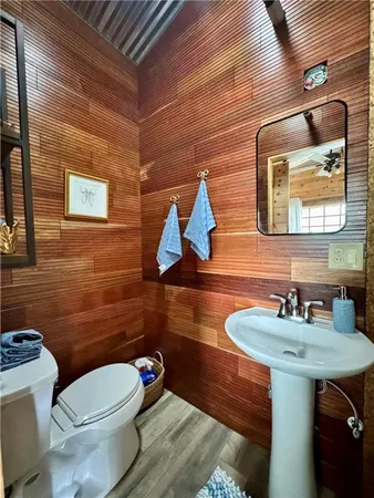a bathroom with a sink and a toilet