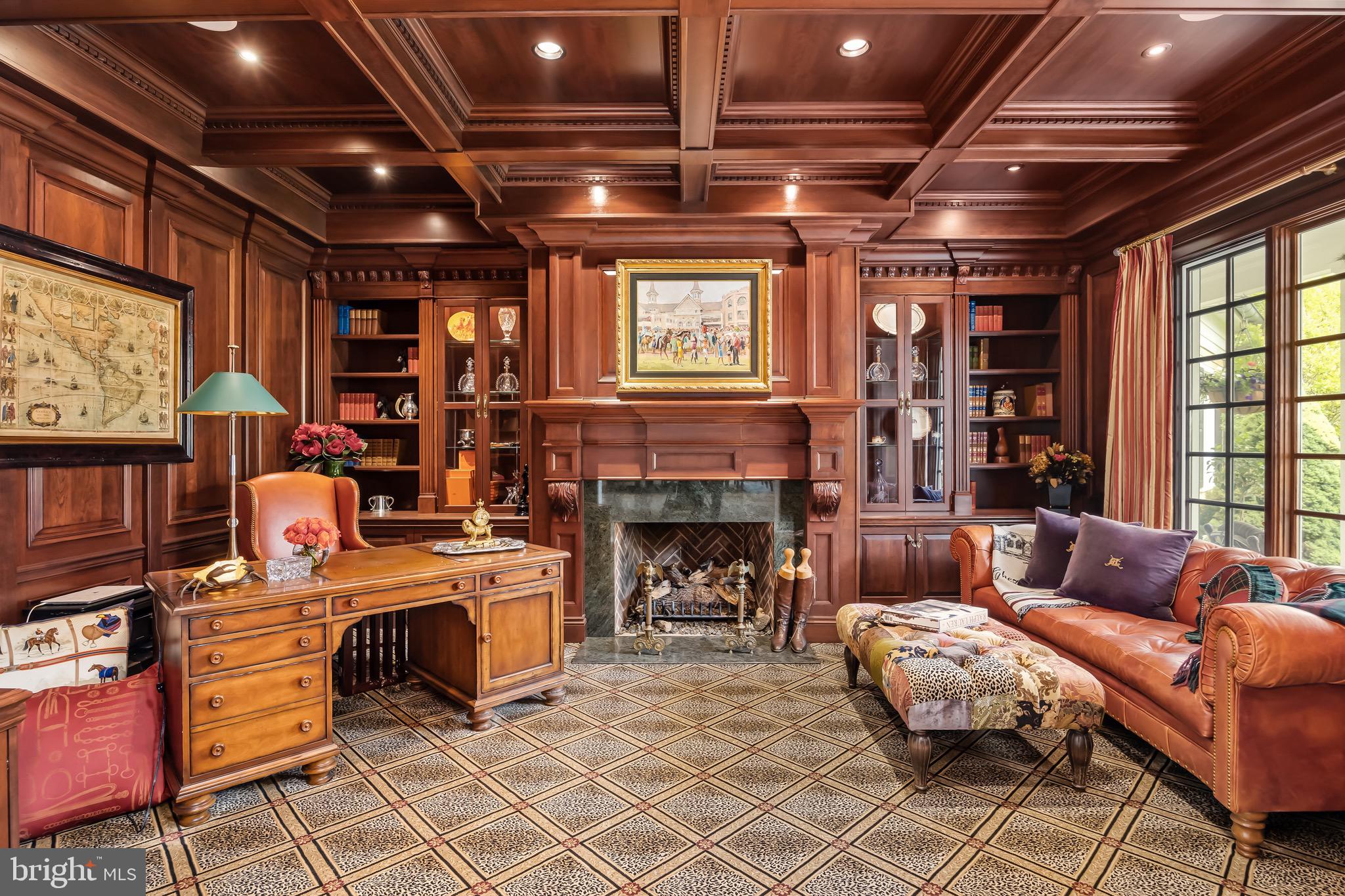 343 Bridgeboro Road Moorestown, NJ 08057 - Photo 7 of 52 a living room with furniture and a fireplace