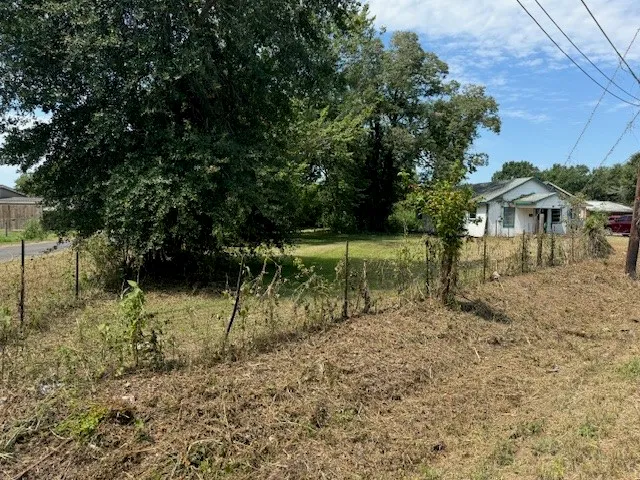 a view of backyard with green space