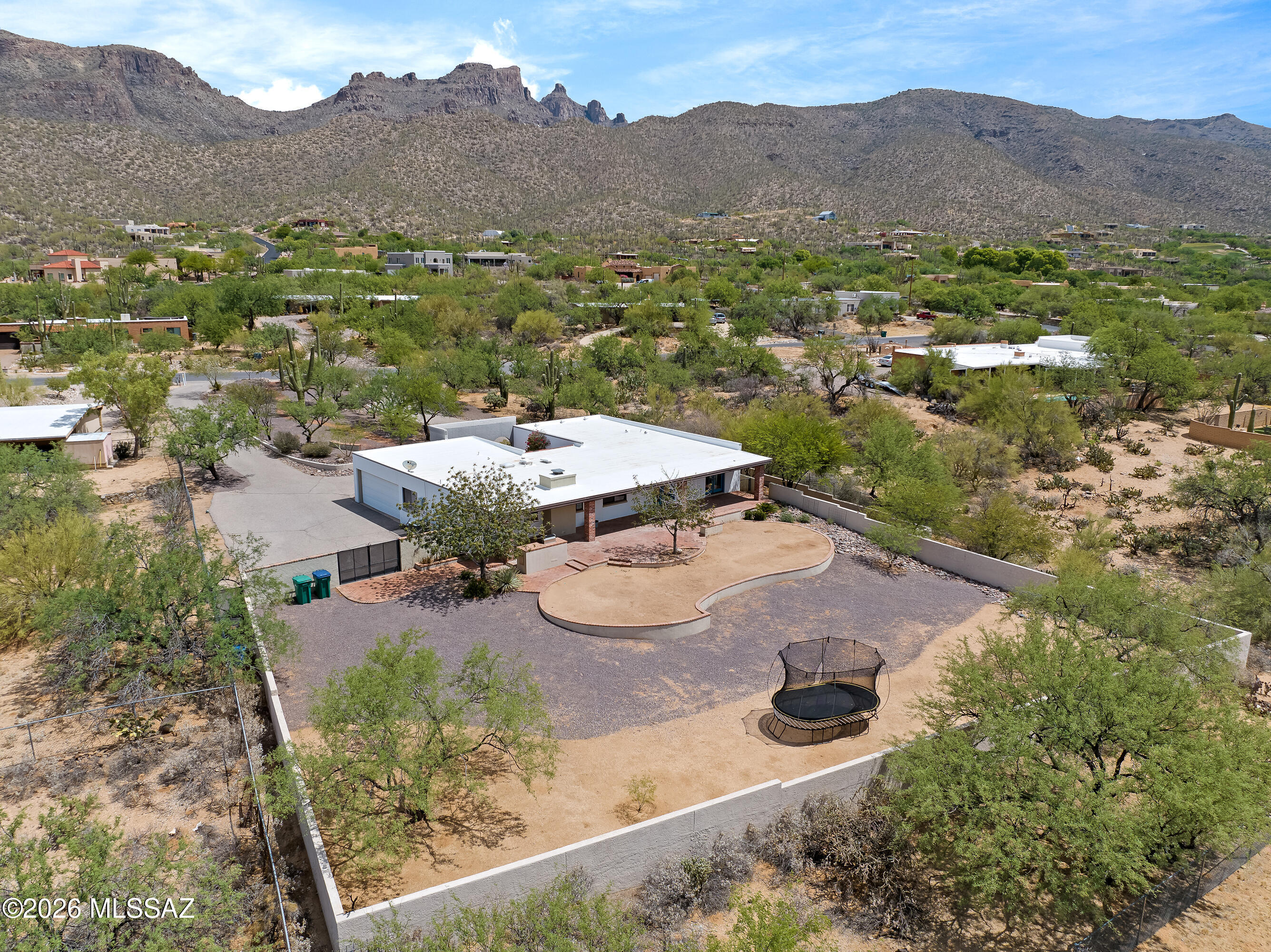 9420 East Ravine Trail Tucson, AZ 85749 - Photo 30 of 39 an aerial view of residential houses with outdoor space