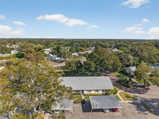 an aerial view of multiple house