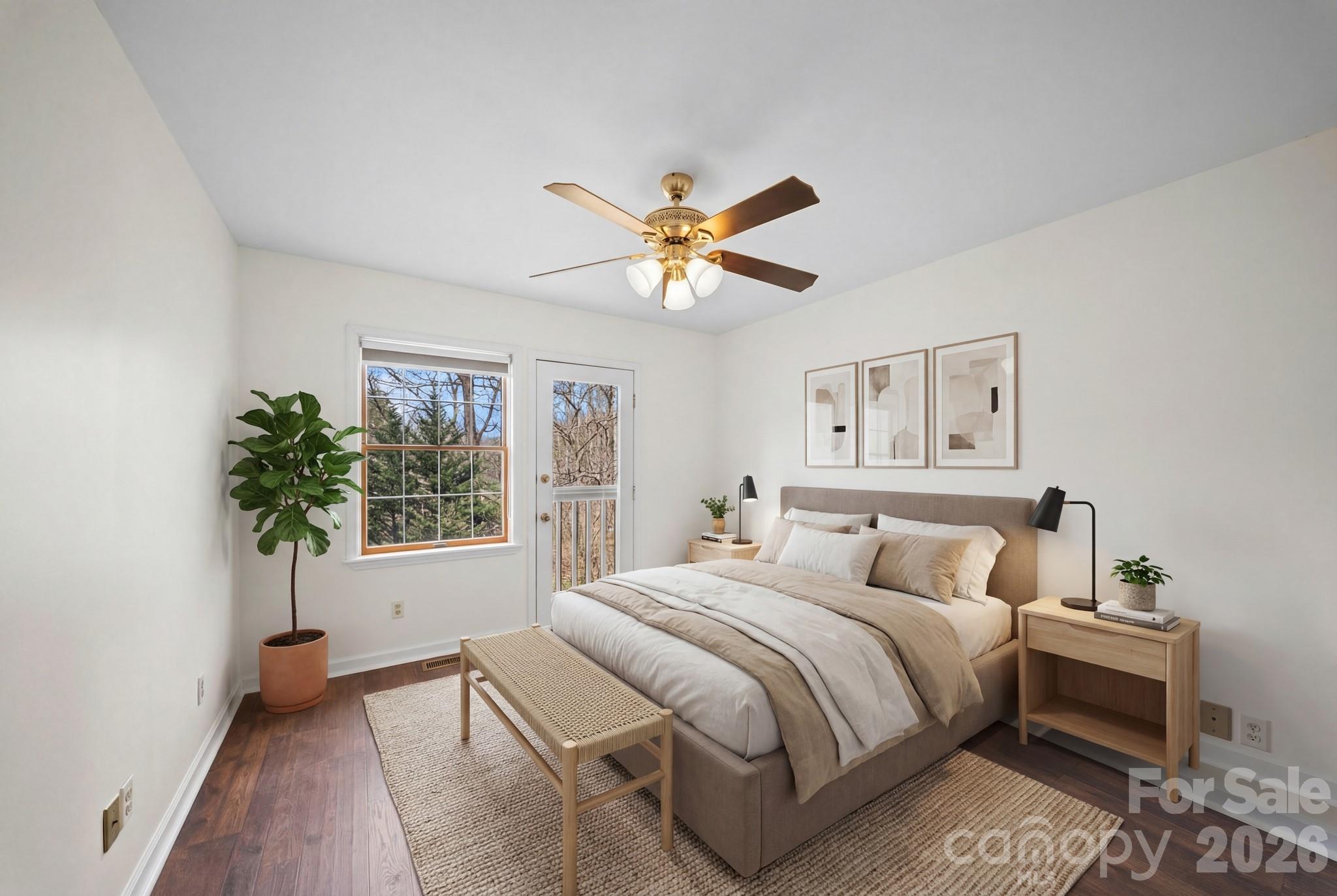 20 McDaris Road Weaverville, NC 28787 - Photo 3 of 15 a bedroom with a bed and a window