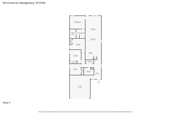 $1,870 | 621 Craven Street, Conroe, TX 77316