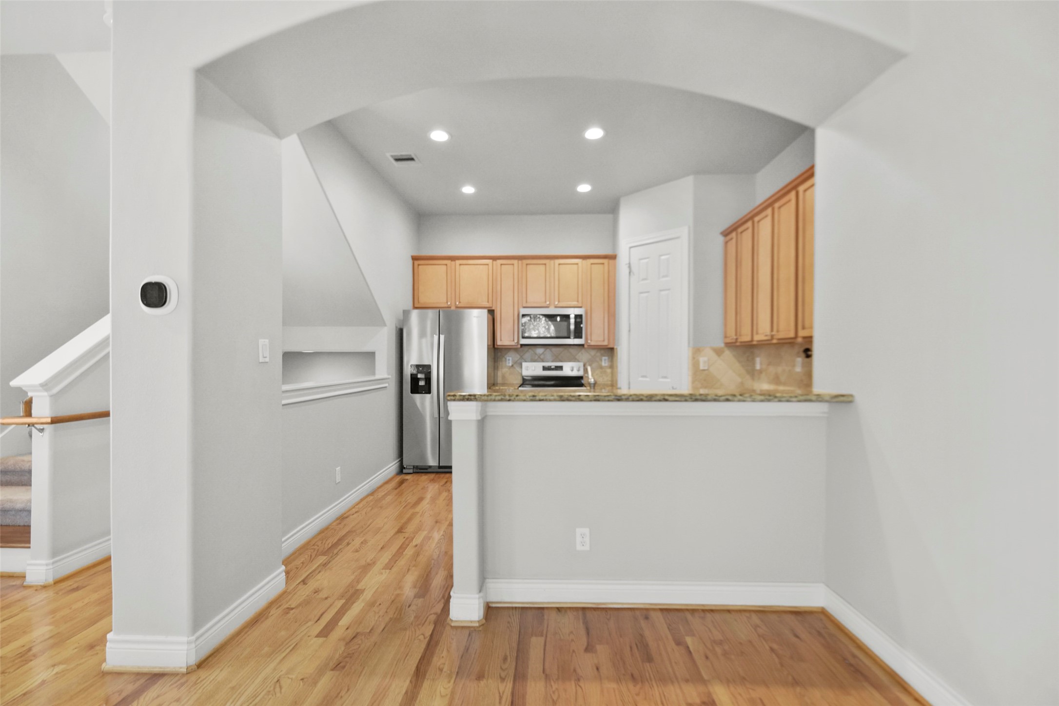 1602 Colorado Street Houston, TX 77007 - Photo 5 of 29 a view of kitchen with refrigerator and window