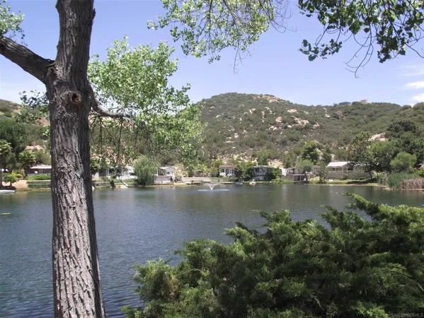 a view of lake with mountain
