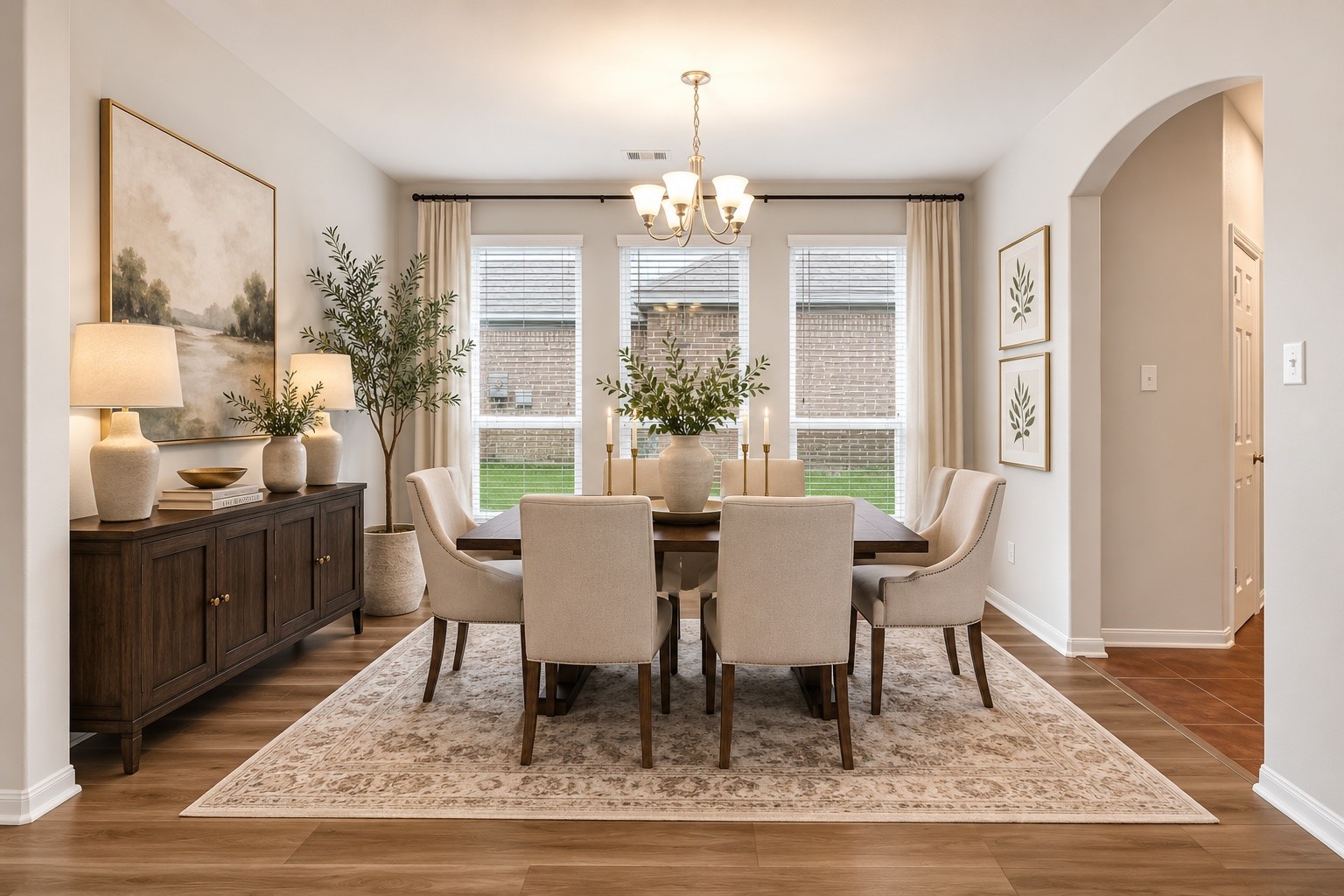 5331 Seabird Street Baytown, TX 77521 - Photo 3 of 38 a view of a dining room with furniture window and wooden floor