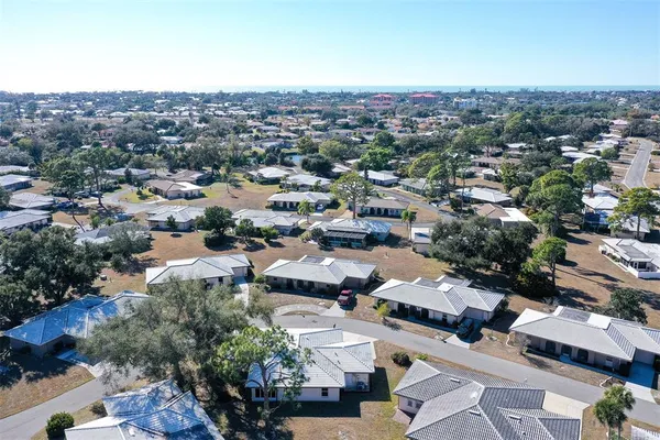 an aerial view of a city
