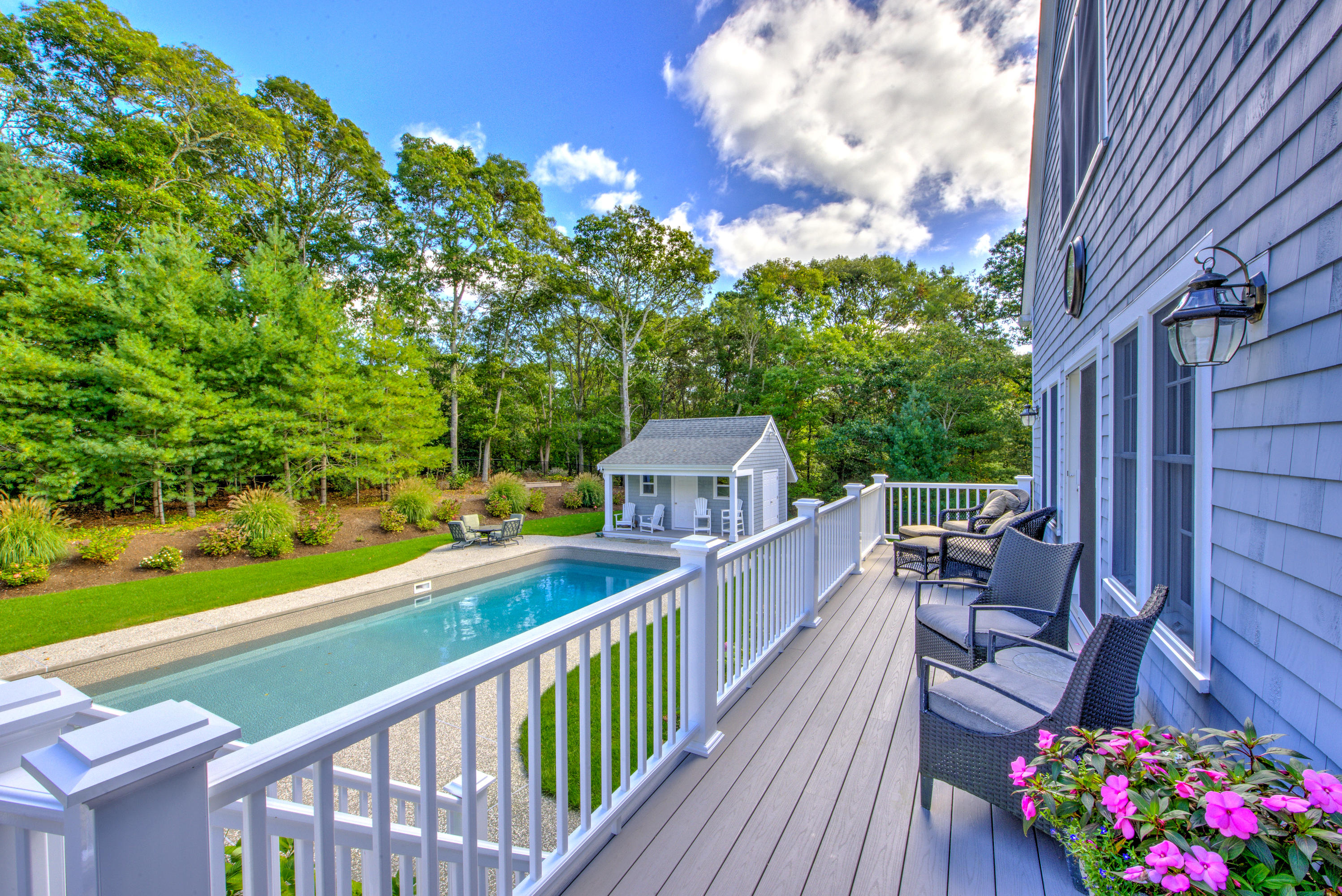 4 Hill Creek Road Centerville, MA 02632 - Photo 13 of 27 a view of a house with backyard and balcony