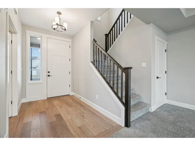 a view interior of a house with wooden floor and stairs