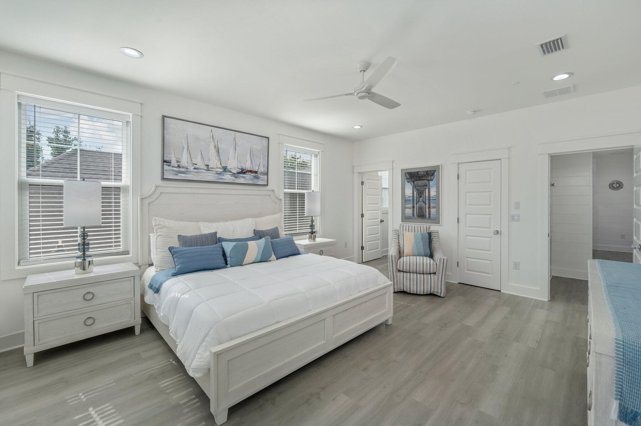 4553 Luke Avenue Destin, FL 32541 - Photo 38 of 70 a bedroom with a large bed and a window