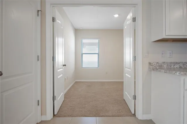 an empty room with a window