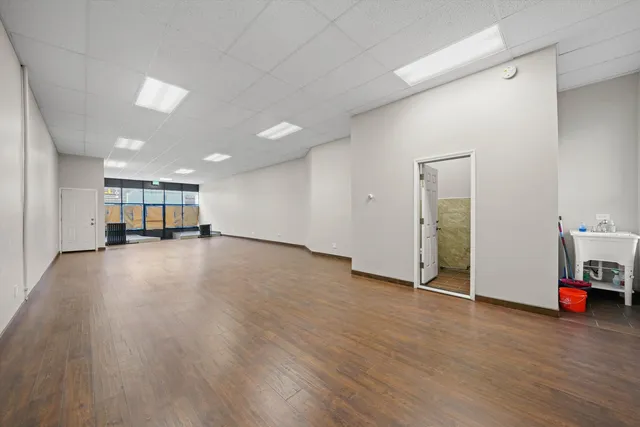 a bathroom with a sink and vanity