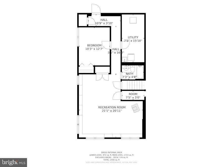2115 Hanover Street Silver Spring, MD 20910 - Photo 33 of 34 Lower Level Floor Plan