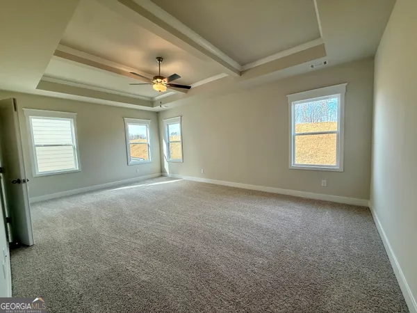 a front view of a house with patio