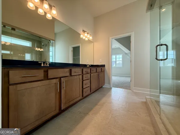 a view of a swimming pool with a yard