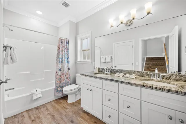 a view of a building with a street