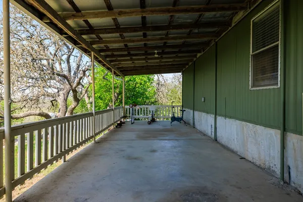 a view of a porch