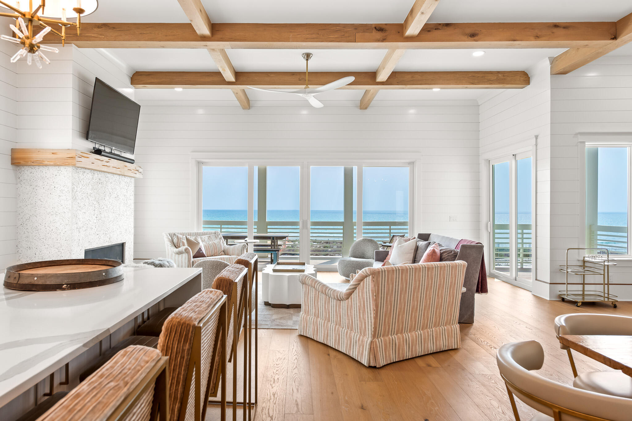 17 Palm Ct Lane Inlet Beach, FL 32461 - Photo 17 of 31 a living room with furniture and a flat screen tv
