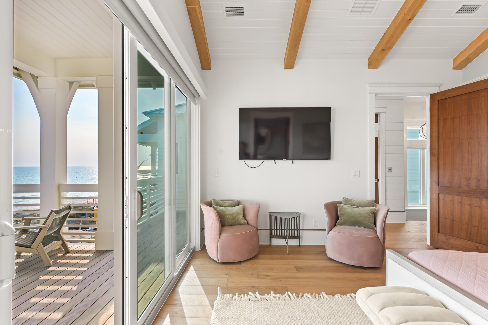17 Palm Ct Lane Inlet Beach, FL 32461 - Photo 25 of 31 a living room with furniture and a flat screen tv