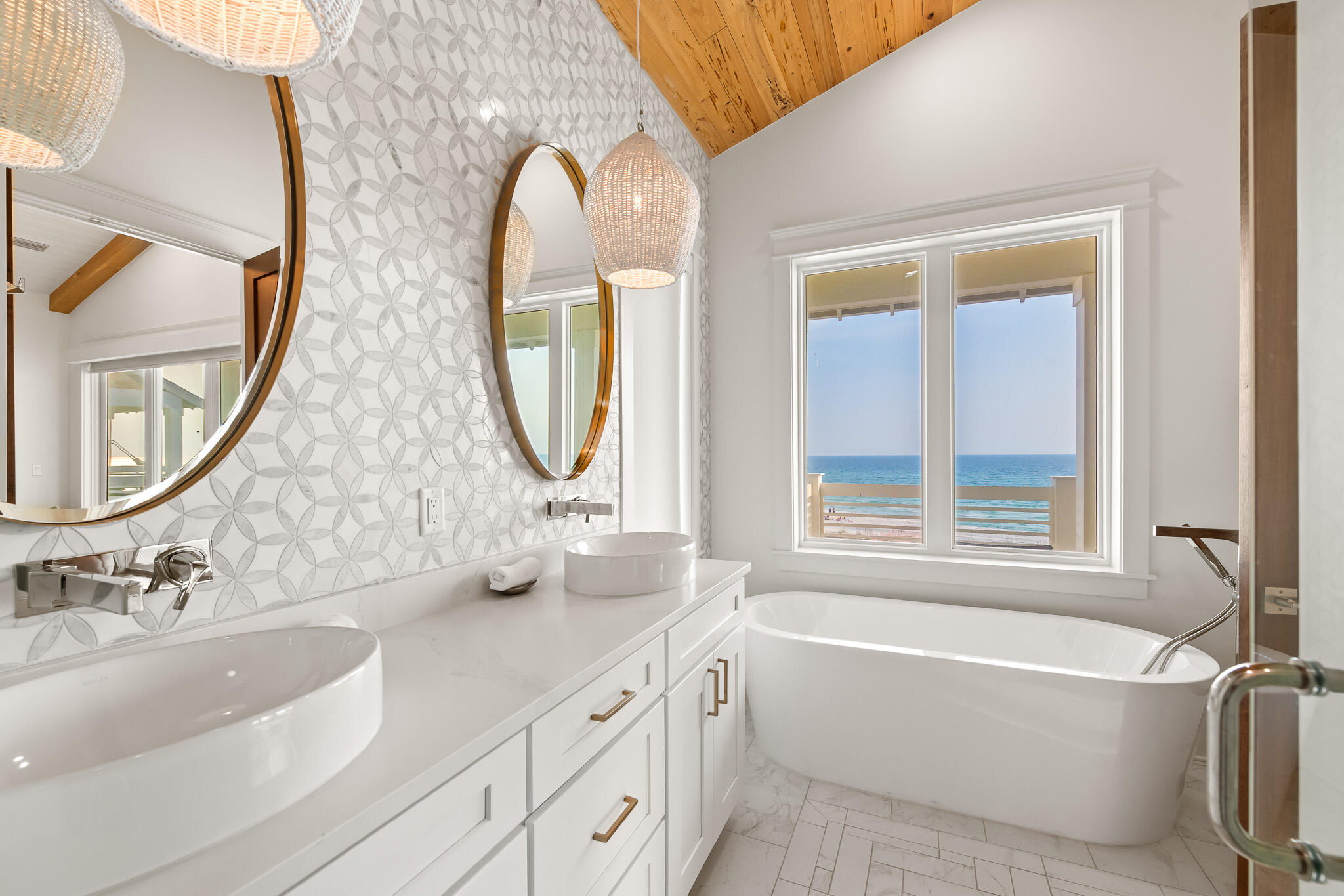 17 Palm Ct Lane Inlet Beach, FL 32461 - Photo 26 of 31 a bathroom with a tub sink and mirror