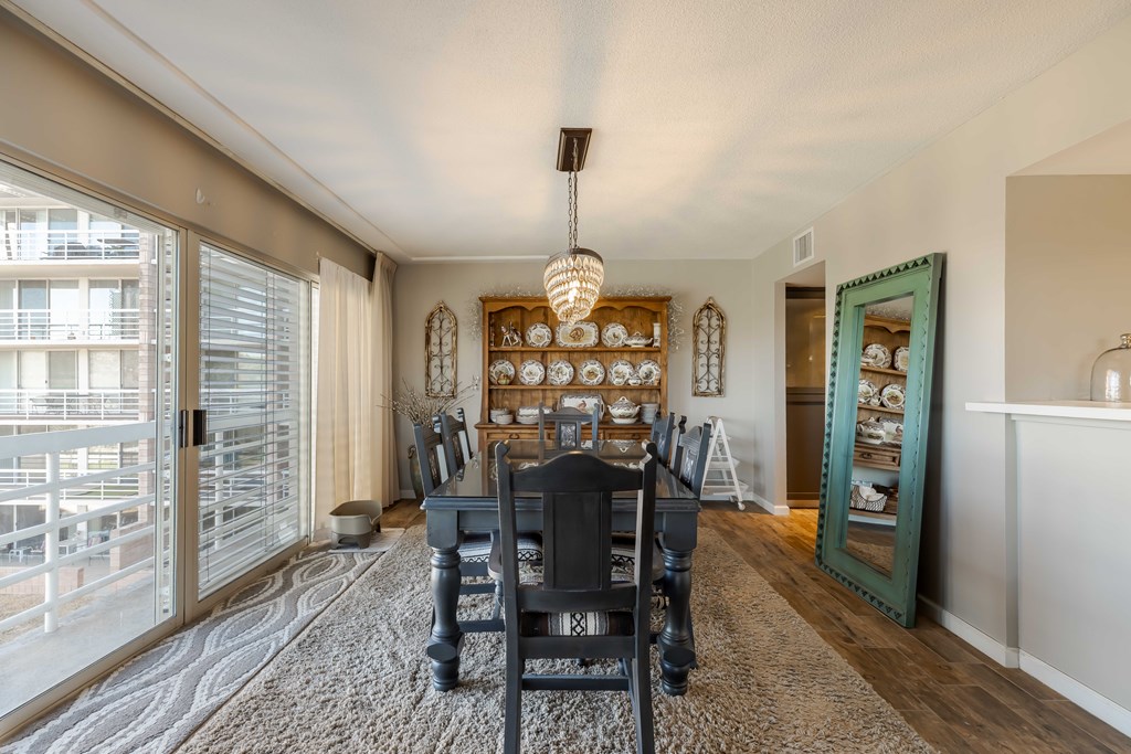 1006-3d Guadalupe Street Kerrville, TX 78028 - Photo 15 of 24 a view of a dining room with furniture window and wooden floor