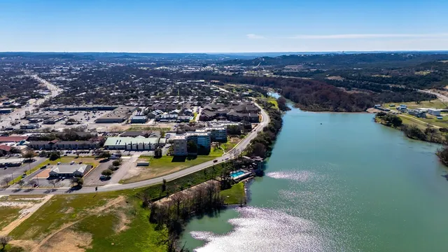 a view of a city with ocean view