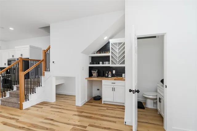 a view of a backyard with a garden