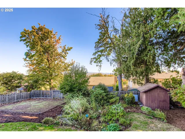 a view of backyard with green space