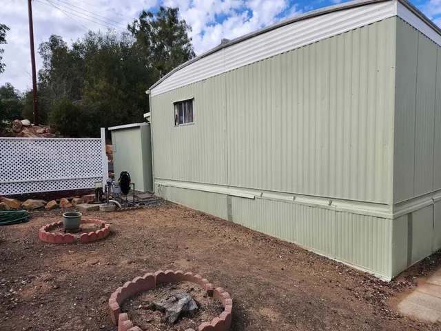a backyard of a house