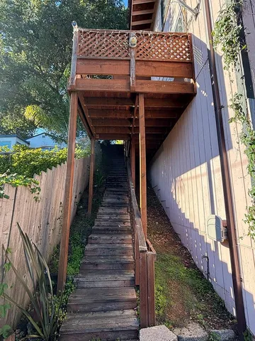a view of outdoor space and deck