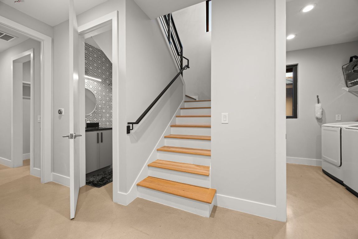 3610 Thompson Street, Unit 1 Austin, TX 78702 - Photo 29 of 39 a view of entryway with hallway and stairs