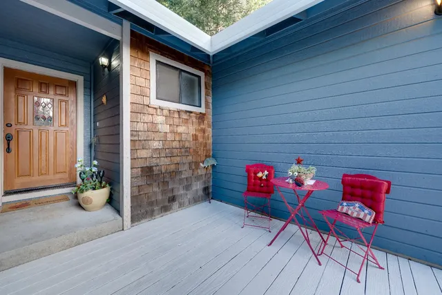 a outdoor space with chairs