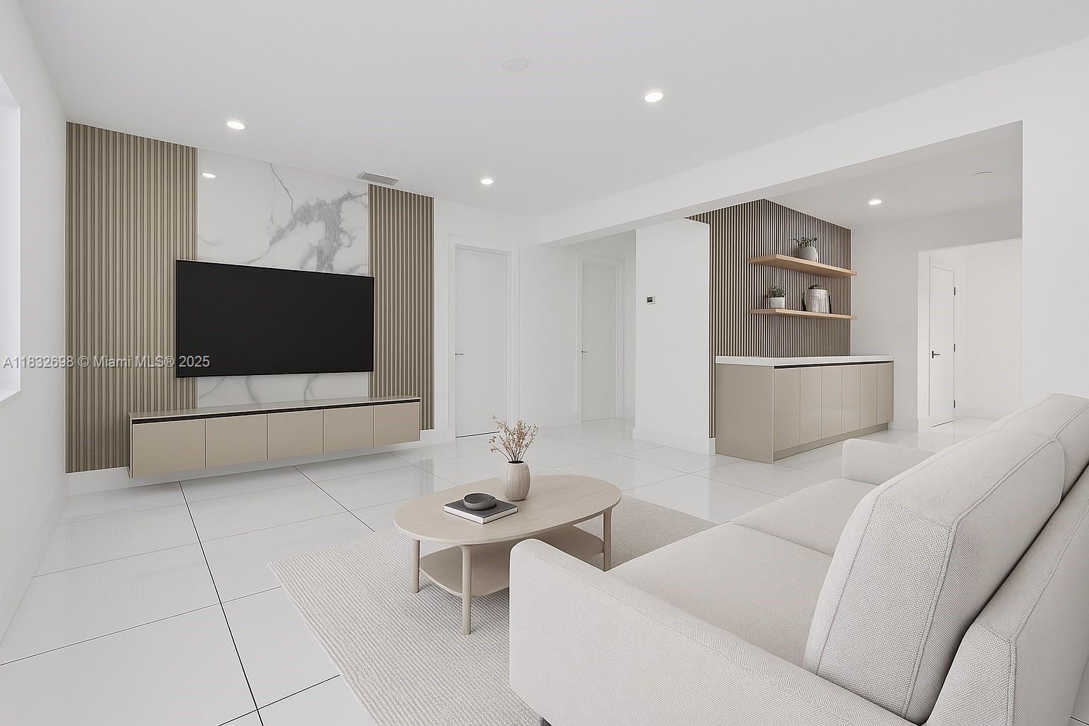 6540 Southwest 25th Street Miami, FL 33155 - Photo 5 of 37 a living room with furniture and a flat screen tv