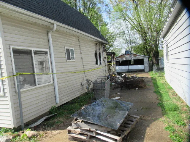 a view of wooden door