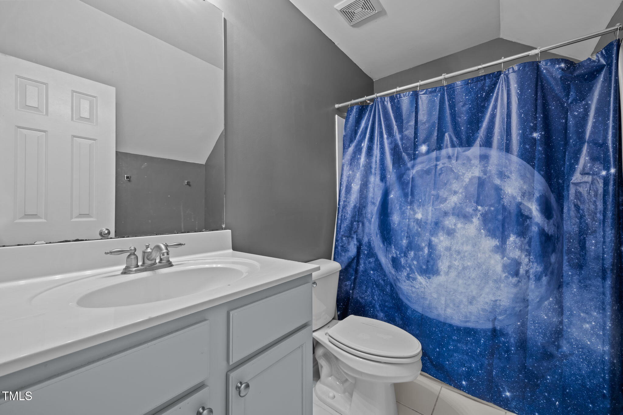 2310 Shepherd Valley Street Raleigh, NC 27610 - Photo 12 of 27 a bathroom with a sink a toilet and a mirror