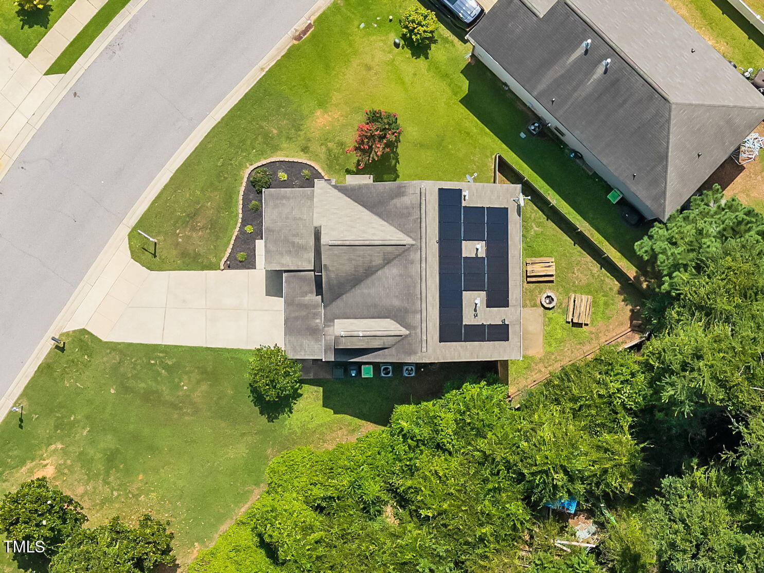 2310 Shepherd Valley Street Raleigh, NC 27610 - Photo 2 of 27 an aerial view of a house with swimming pool and garden