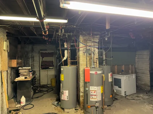 a view of a storage room