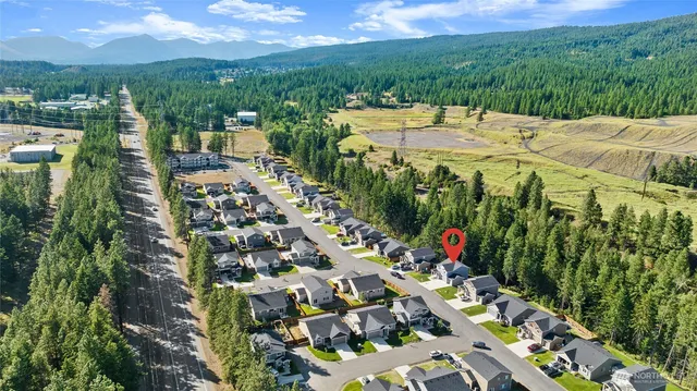 an aerial view of multiple house