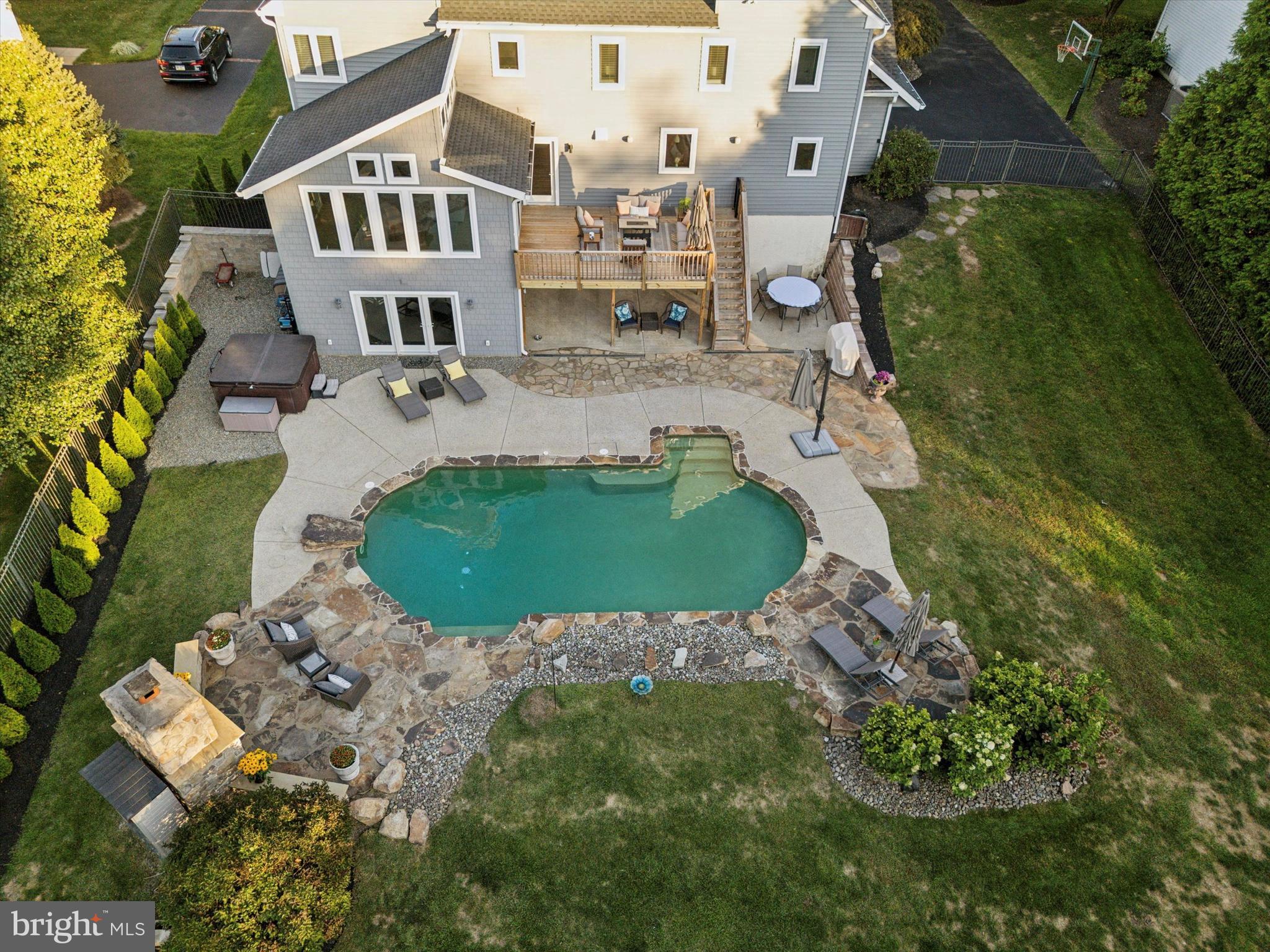 222 Windsor Way Doylestown, PA 18901 - Photo 40 of 42 an aerial view of a house with a yard and lake view