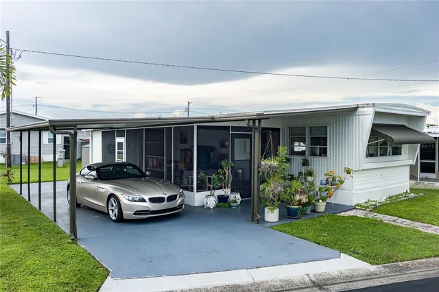 a car parked in front of house