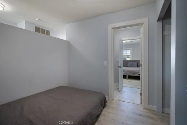 a room that has a bed in it