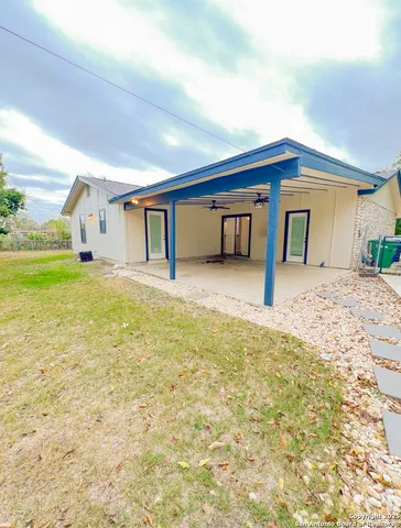 a large house with a yard