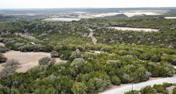 an aerial view of mountain with trees
